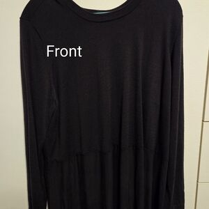 M Universal Standard Women's Top, Black, Up/Down Style of 2 Fabrics